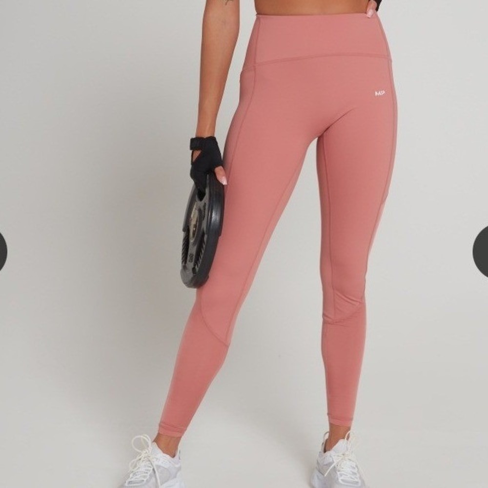 NEW MP Womens High Waist Training Leggings Pink Sweat Wicking XS